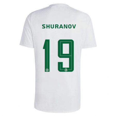 Kandiny Gyermek Erik Shuranov #19 Zöldes-Kék Idegenbeli Jersey 2023/24 Mez Póló Ing
