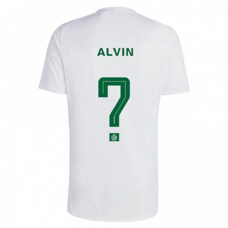 Kandiny Gyermek Glenn Alvin #0 Zöldes-Kék Idegenbeli Jersey 2023/24 Mez Póló Ing