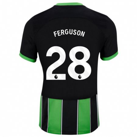Kandiny Gyermek Evan Ferguson #28 Fekete Zöld Idegenbeli Jersey 2023/24 Mez Póló Ing
