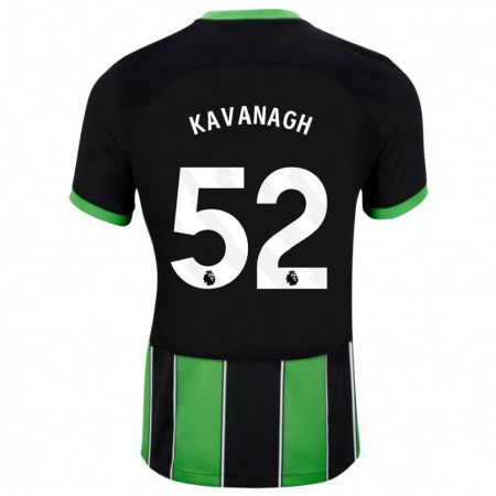 Kandiny Gyermek Leigh Kavanagh #52 Fekete Zöld Idegenbeli Jersey 2023/24 Mez Póló Ing