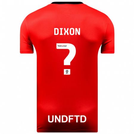 Kandiny Gyermek Junior Dixon #0 Piros Idegenbeli Jersey 2023/24 Mez Póló Ing