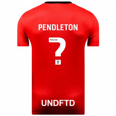 Kandiny Gyermek Byron Pendleton #0 Piros Idegenbeli Jersey 2023/24 Mez Póló Ing