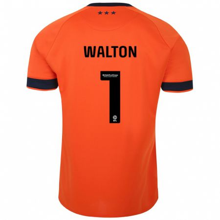 Kandiny Gyermek Christian Walton #1 Narancs Idegenbeli Jersey 2023/24 Mez Póló Ing