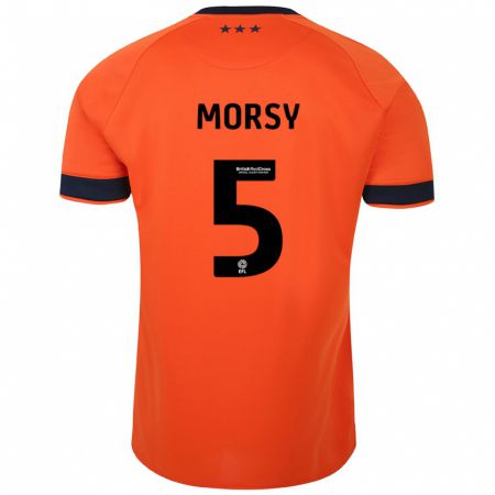 Kandiny Gyermek Samy Morsy #5 Narancs Idegenbeli Jersey 2023/24 Mez Póló Ing