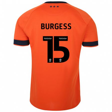 Kandiny Gyermek Cameron Burgess #15 Narancs Idegenbeli Jersey 2023/24 Mez Póló Ing