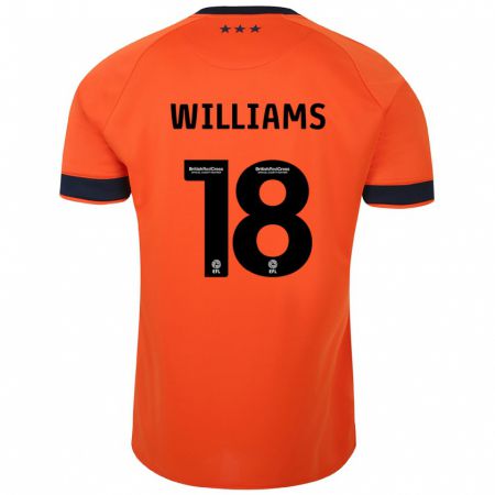 Kandiny Gyermek Brandon Williams #18 Narancs Idegenbeli Jersey 2023/24 Mez Póló Ing
