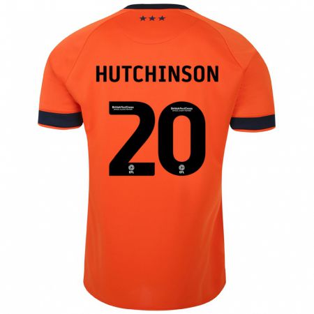 Kandiny Gyermek Omari Hutchinson #20 Narancs Idegenbeli Jersey 2023/24 Mez Póló Ing