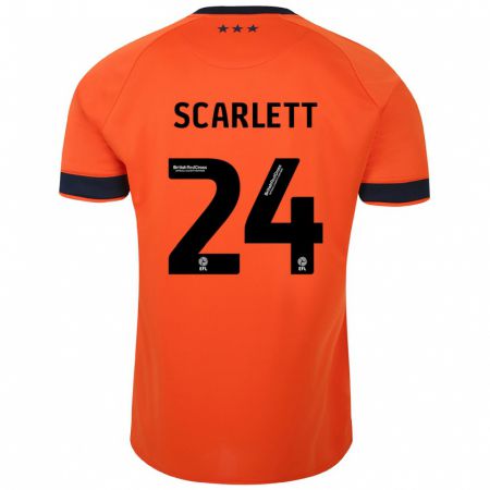 Kandiny Gyermek Dane Scarlett #24 Narancs Idegenbeli Jersey 2023/24 Mez Póló Ing