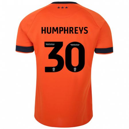 Kandiny Gyermek Cameron Humphreys #30 Narancs Idegenbeli Jersey 2023/24 Mez Póló Ing