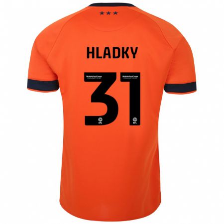 Kandiny Gyermek Vaclav Hladky #31 Narancs Idegenbeli Jersey 2023/24 Mez Póló Ing