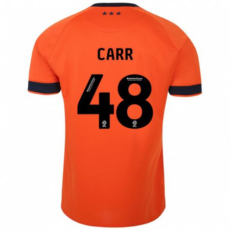 Kandiny Gyermek Ryan Carr #48 Narancs Idegenbeli Jersey 2023/24 Mez Póló Ing