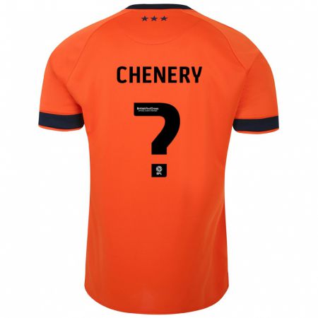 Kandiny Gyermek George Chenery #0 Narancs Idegenbeli Jersey 2023/24 Mez Póló Ing