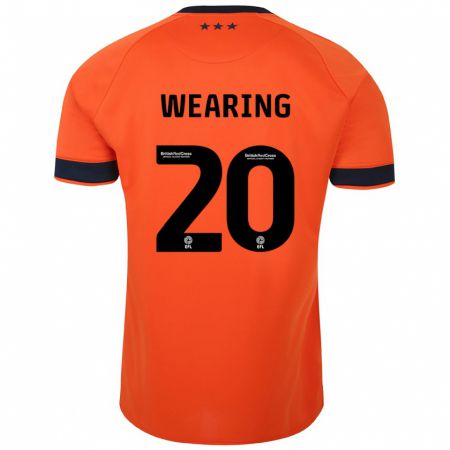 Kandiny Gyermek Megan Wearing #20 Narancs Idegenbeli Jersey 2023/24 Mez Póló Ing