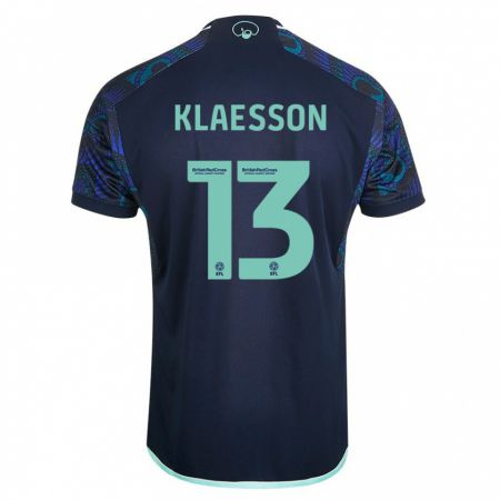 Kandiny Gyermek Kristoffer Klaesson #13 Kék Idegenbeli Jersey 2023/24 Mez Póló Ing