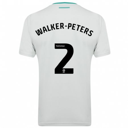 Kandiny Gyermek Kyle Walker-Peters #2 Fehér Idegenbeli Jersey 2023/24 Mez Póló Ing