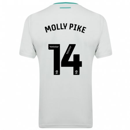 Kandiny Gyermek Molly Pike #14 Fehér Idegenbeli Jersey 2023/24 Mez Póló Ing