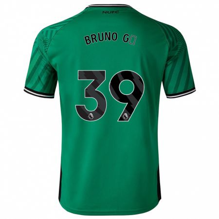 Kandiny Gyermek Bruno Guimarães #39 Zöld Idegenbeli Jersey 2023/24 Mez Póló Ing