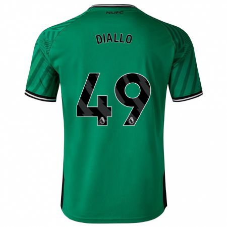Kandiny Gyermek Amadou Diallo #49 Zöld Idegenbeli Jersey 2023/24 Mez Póló Ing