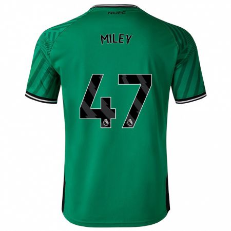 Kandiny Gyermek Jamie Miley #47 Zöld Idegenbeli Jersey 2023/24 Mez Póló Ing
