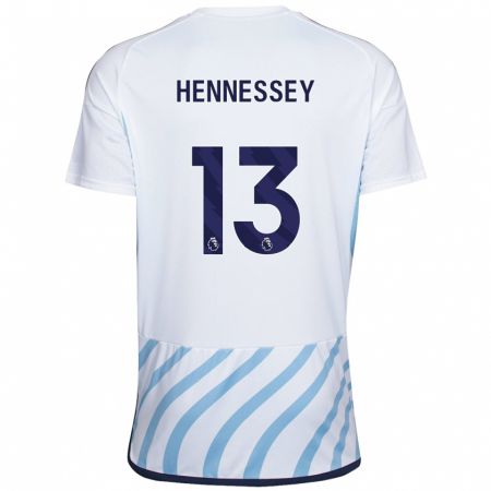 Kandiny Gyermek Wayne Hennessey #13 Fehér Kék Idegenbeli Jersey 2023/24 Mez Póló Ing