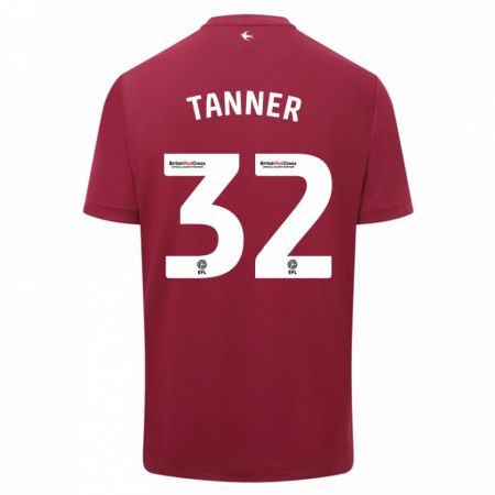 Kandiny Gyermek Ollie Tanner #32 Piros Idegenbeli Jersey 2023/24 Mez Póló Ing