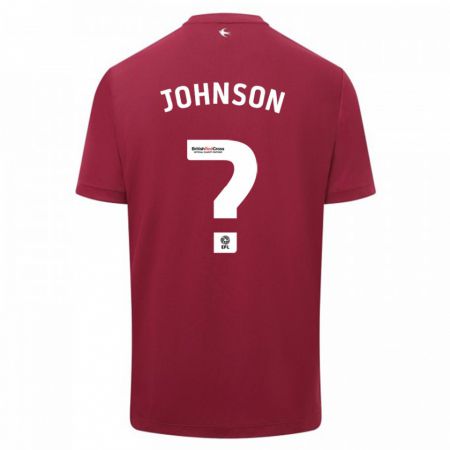 Kandiny Gyermek Finlay Johnson #0 Piros Idegenbeli Jersey 2023/24 Mez Póló Ing
