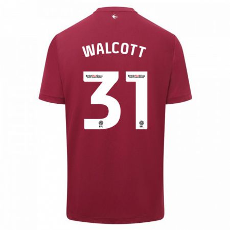 Kandiny Gyermek Malachi Fagan-Walcott #31 Piros Idegenbeli Jersey 2023/24 Mez Póló Ing