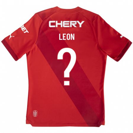 Kandiny Gyermek Vasco León #0 Piros Idegenbeli Jersey 2023/24 Mez Póló Ing