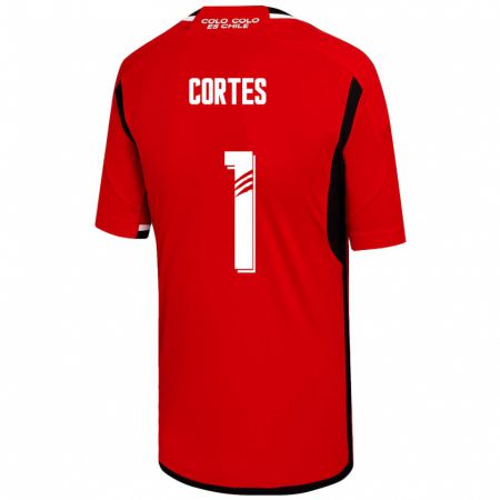 Kandiny Gyermek Brayan Cortés #1 Piros Idegenbeli Jersey 2023/24 Mez Póló Ing