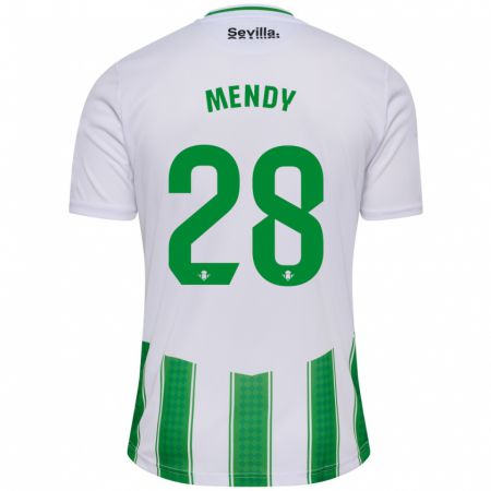 Kandiny Férfi Nobel Mendy #28 Fehér Hazai Jersey 2023/24 Mez Póló Ing