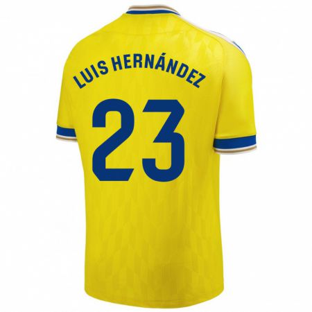 Kandiny Férfi Luis Hernández #23 Sárga Hazai Jersey 2023/24 Mez Póló Ing