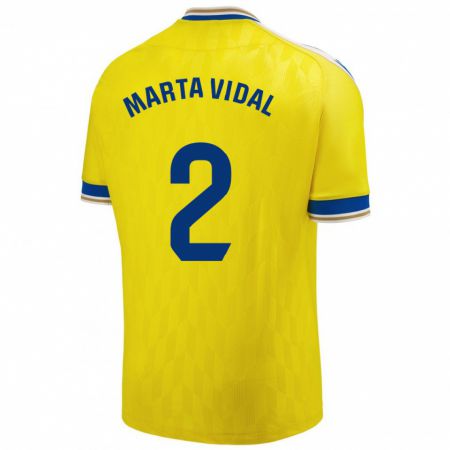 Kandiny Férfi Marta Vidal Vela #2 Sárga Hazai Jersey 2023/24 Mez Póló Ing
