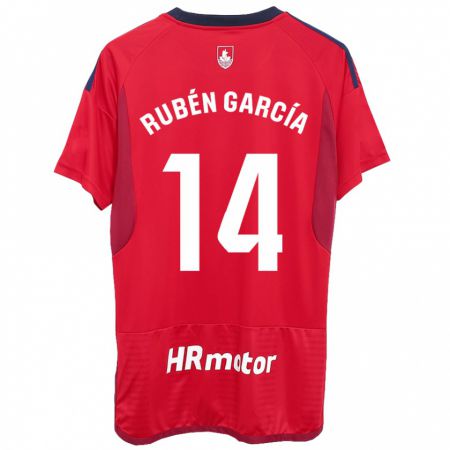 Kandiny Férfi Rubén García #14 Piros Hazai Jersey 2023/24 Mez Póló Ing