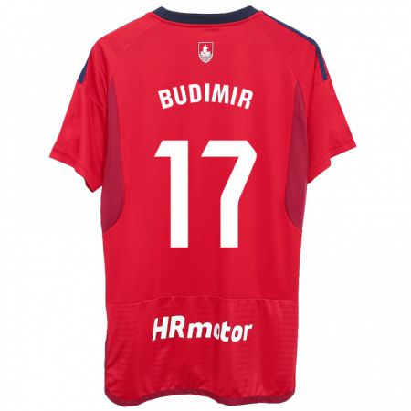 Kandiny Férfi Ante Budimir #17 Piros Hazai Jersey 2023/24 Mez Póló Ing