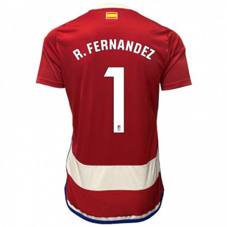 Kandiny Férfi Raúl Fernández #1 Piros Hazai Jersey 2023/24 Mez Póló Ing