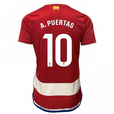 Kandiny Férfi Antonio Puertas #10 Piros Hazai Jersey 2023/24 Mez Póló Ing