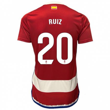 Kandiny Férfi Sergio Ruiz #20 Piros Hazai Jersey 2023/24 Mez Póló Ing