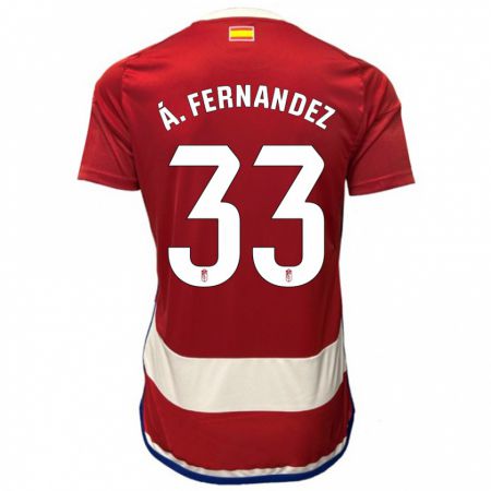 Kandiny Férfi Álvaro Fernández #33 Piros Hazai Jersey 2023/24 Mez Póló Ing