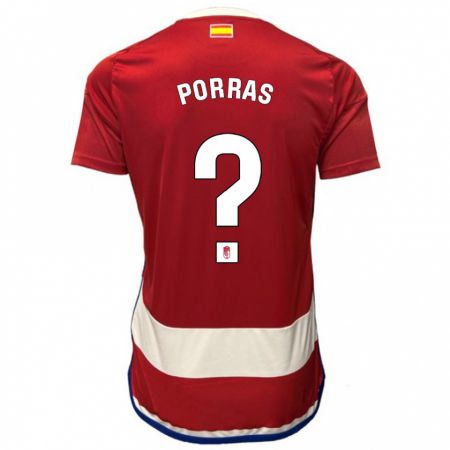 Kandiny Férfi Cristian Porras #0 Piros Hazai Jersey 2023/24 Mez Póló Ing