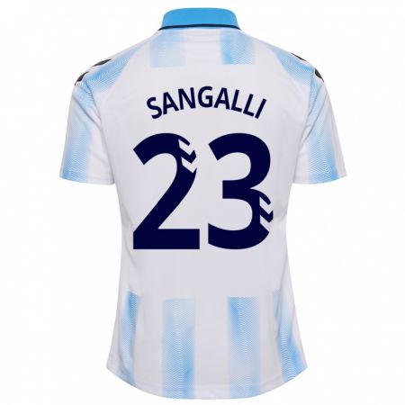 Kandiny Férfi Luca Sangalli #23 Fehér Kék Hazai Jersey 2023/24 Mez Póló Ing