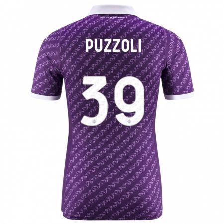 Kandiny Férfi Giorgio Puzzoli #39 Ibolya Hazai Jersey 2023/24 Mez Póló Ing