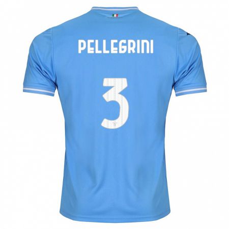 Kandiny Férfi Luca Pellegrini #3 Kék Hazai Jersey 2023/24 Mez Póló Ing