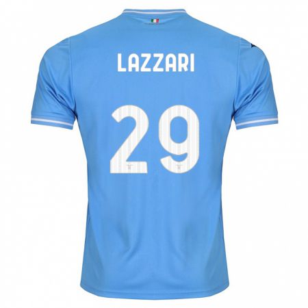 Kandiny Férfi Manuel Lazzari #29 Kék Hazai Jersey 2023/24 Mez Póló Ing