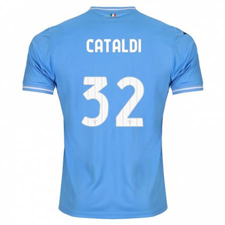 Kandiny Férfi Danilo Cataldi #32 Kék Hazai Jersey 2023/24 Mez Póló Ing