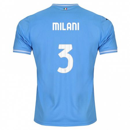 Kandiny Férfi Alessandro Milani #3 Kék Hazai Jersey 2023/24 Mez Póló Ing