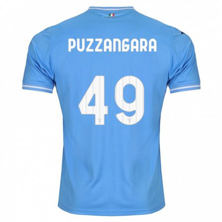 Kandiny Férfi Angelo Antonio Puzzangara #49 Kék Hazai Jersey 2023/24 Mez Póló Ing