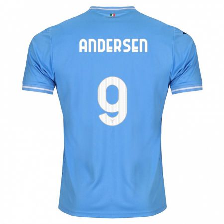 Kandiny Férfi Signe Holt Andersen #9 Kék Hazai Jersey 2023/24 Mez Póló Ing