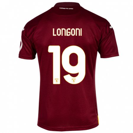 Kandiny Férfi Marco Longoni #19 Sötét Vörös Hazai Jersey 2023/24 Mez Póló Ing