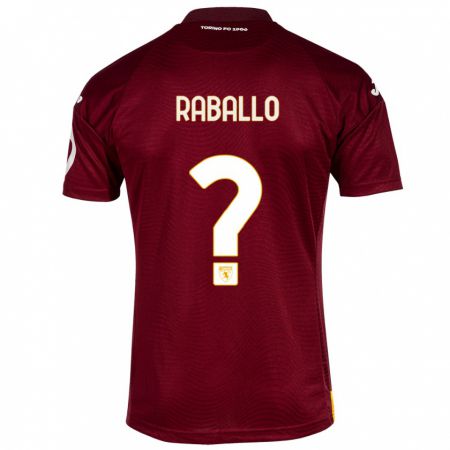 Kandiny Férfi Alessio Raballo #0 Sötét Vörös Hazai Jersey 2023/24 Mez Póló Ing