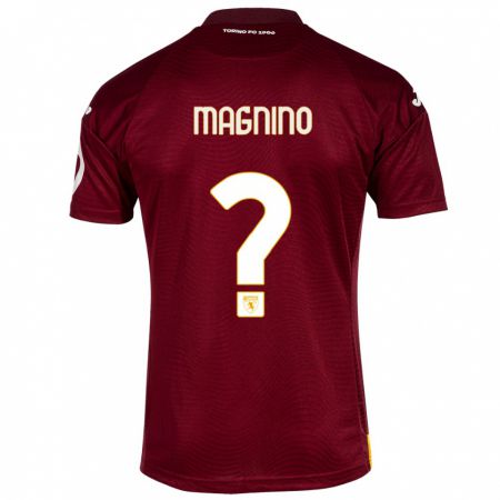 Kandiny Férfi Emanuele Magnino #0 Sötét Vörös Hazai Jersey 2023/24 Mez Póló Ing